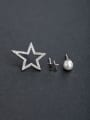 thumb Micro inlay Zircon Star Bead  925 silver Drop Earrings 0