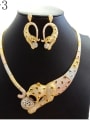 thumb GODKI Luxury Women Wedding Dubai Copper With Gold Plated Classic Animal 2 Piece Jewelry Set 0