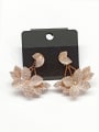 thumb GODKI Luxury Women Wedding Dubai Copper With Rose Gold Plated Fashion Leaf Earrings 0