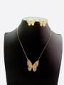 thumb GODKI Luxury Women Wedding Dubai Copper With Gold Plated Simplistic Butterfly Jewelry Sets 0