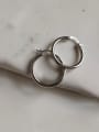 thumb 925 Sterling Silver With Gold Plated Simplistic Round Hoop Earrings 4