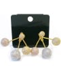 thumb GODKI Luxury Women Wedding Dubai Copper With Mix Plated Fashion Ball Earrings 0