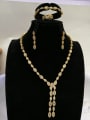 thumb GODKI Luxury Women Wedding Dubai Copper With Gold Plated Fashion Oval 4 Piece Jewelry Set 0
