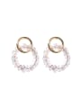 thumb Alloy With Gold Plated Fashion Round Beads Stud Earrings 0