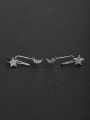 thumb small and exquisite  Star Moon 925 silver Drop Earrings 0
