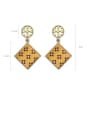 thumb Alloy With Rose Gold Plated Simplistic Geometric Printing Drop Earrings 5