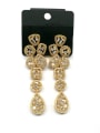 thumb GODKI Luxury Women Wedding Dubai Copper With Gold Plated Bohemia Geometric Earrings 0