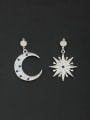 thumb Personalized Platinum Plated Navy Star Zircon Drop drop Earring 0