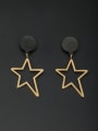 thumb Mother's Initial Gold Drop drop Earring with Star 0
