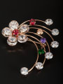 thumb The new Rose Plated Zircon Flower Lapel Pins & Brooche with Multi-Color 0