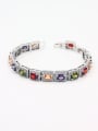 thumb Mother's Initial Multi-Color bangle with Square Zircon 0