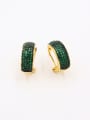 thumb A Gold Plated Copper Stylish Zircon Studs stud Earring Of 0