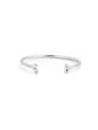 thumb Blacksmith Made Silver-Plated Titanium Personalized Bangle 0