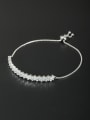 thumb Platinum Plated White Zircon Beautiful Bracelet 0