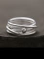 thumb A Silver Stylish  Band band ring Of 0