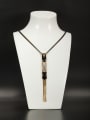 thumb Gold Plated Copper Square Crystal Necklace 0