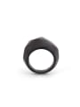 thumb Black Geometric Band band ring with Gun Color plated Titanium 0