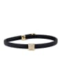 thumb Gold Square Choker with Gold Plated PU 0