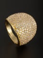 thumb Model No 1000002691 Personalized Gold Plated Copper White Zircon Ring 6#-9# 0
