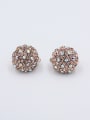 thumb Round style with Gold Plated Rhinestone Studs stud Earring 0