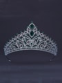 thumb Platinum Plated Zircon Green Wedding Crown 0