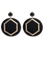 thumb Mother's Initial Drop drop Earring with Geometric 0