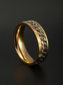 thumb Gold band ring with Stainless steel 6-8# 0
