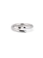 thumb Silver-Plated Titanium Personalized Silver Band band ring 0