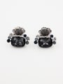 thumb New design Zinc Alloy  austrian Crystals Studs stud Earring in Grey color 0