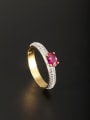 thumb Model No A000364R-002 style with Gold Plated Copper Zircon Ring 6#-9# 0