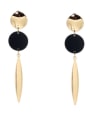 thumb Feather style with Gold Plated Zinc Alloy Acrylic Drop drop Earring 0
