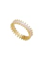 thumb Gold Plated Zinc Alloy Personalized Zircon Gold Stacking Ring 0