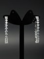 thumb The new Platinum Plated Zircon Hoop hoop Earring with White 0
