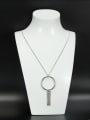 thumb New design Platinum Plated Zircon Necklace in White color 0