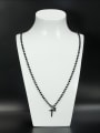 thumb Personalized Copper Black Cross Zircon Necklace 0