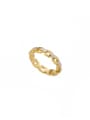 thumb New design Gold Plated Stainless steel Personalized Band band ring in Gold color 0