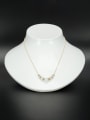 thumb Gold Plated Charm Beads White Necklace 0