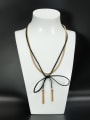 thumb Black Choker with Gold Plated 0