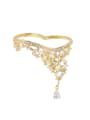 thumb The new Gold Plated Zinc Alloy Zircon Statement Stacking Statement Ring with Gold 0