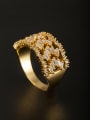 thumb GODKI Luxury Women Wedding Dubai Model No 1000003013 White color Gold Plated Copper Zircon Ring 0