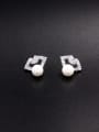 thumb The new Platinum Plated Zircon Drop drop Earring with White 0