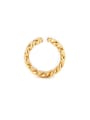 thumb New design Gold Plated Titanium chain Band band ring in Gold color 1