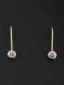 thumb Blacksmith Made Gold Plated Zircon Round Drop drop Earring 0