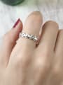 thumb Face Silver-Plated 925 Silver Silver Band band ring 0
