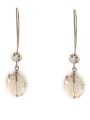 thumb New design Silver-Plated Zinc Alloy Round Lucite Drop drop Earring in color 0