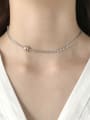 thumb Custom Silver Round Necklac with Silver 1