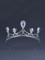 thumb Platinum Plated White Zircon Beautiful Wedding Crown 0