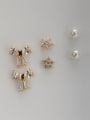 thumb Gold Plated  Star Stylish Zircon Combined Studs stud Earring 0