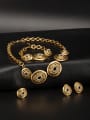 thumb The new Gold Plated Zinc Alloy White  Rhinestone Statement 4 Pieces Set 0