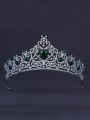 thumb Green Heart Wedding Crown with Platinum Plated Zircon 0
